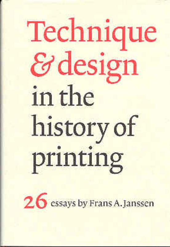 Omslag van Technique & design in the history of printing