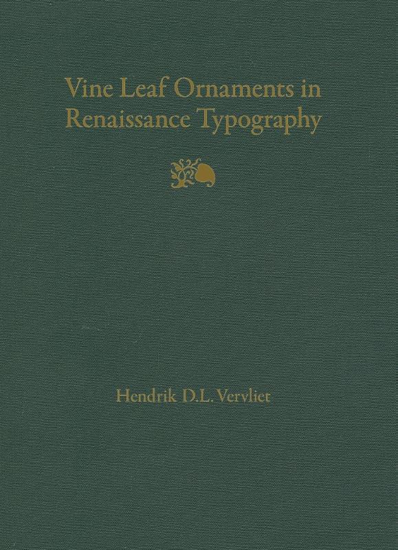 Omslag van Vine leaf ornaments in Renaissance typography