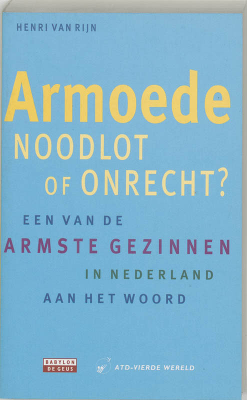 Omslag van Armoede: noodlot of onrecht?