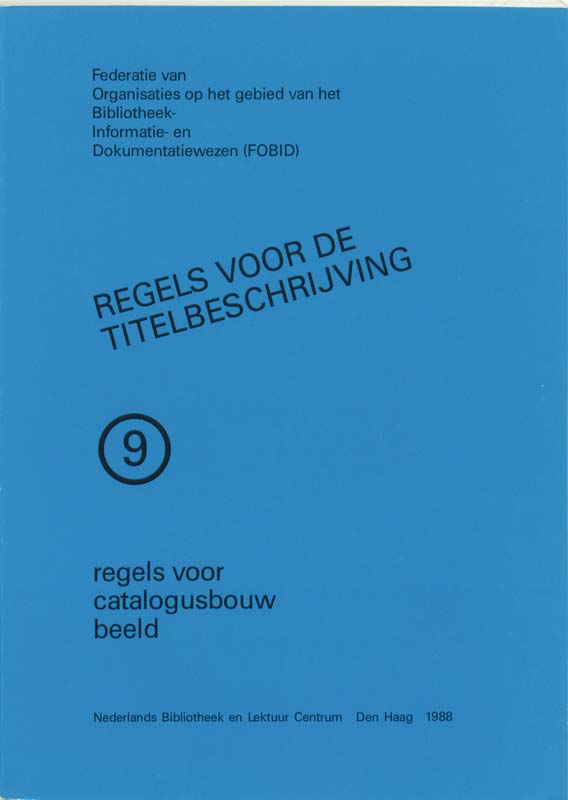 Omslag van Regels voor catalogusbouw beeld