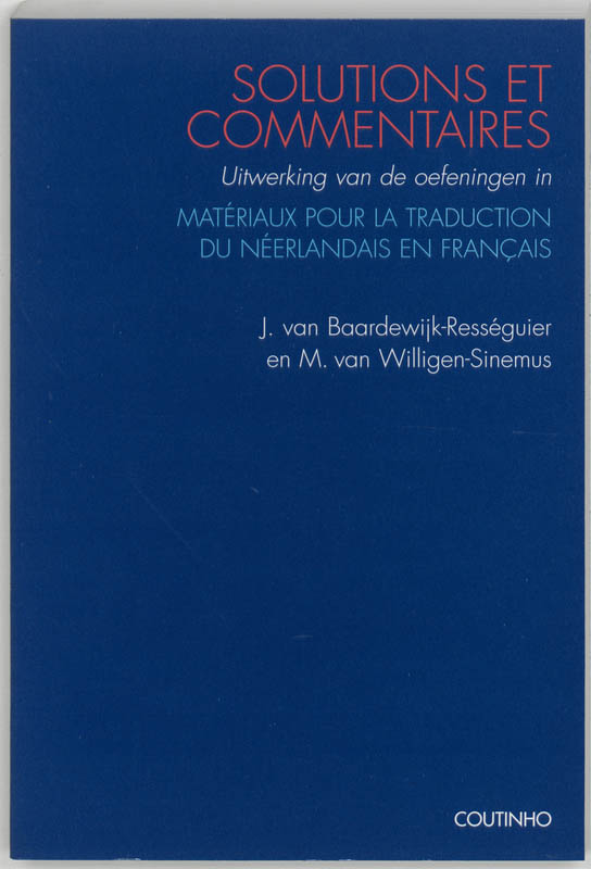Omslag van Solutions et commentaires