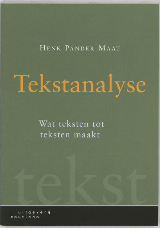 Omslag van Tekstanalyse