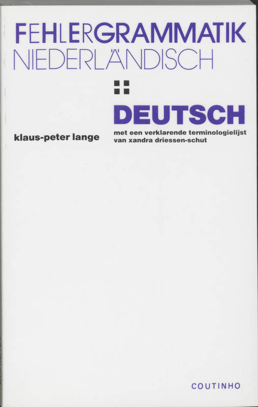 Omslag van Fehlergrammatik Niederlandisch-Deutsch