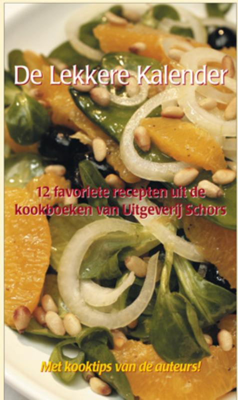 Omslag van De Lekkere Kalender (full-colour verjaardagskalender) met spiraal & ophangoog