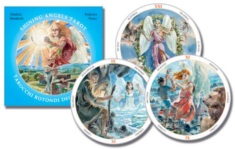 Omslag van Scarabeo Shining Angels Tarot (NL) - (rond formaat)