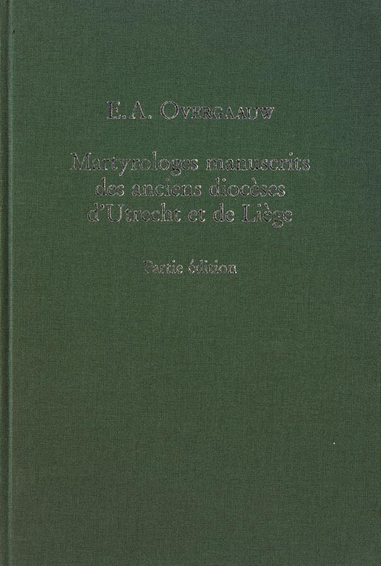 Omslag van Martyrologes manuscrits utrecht