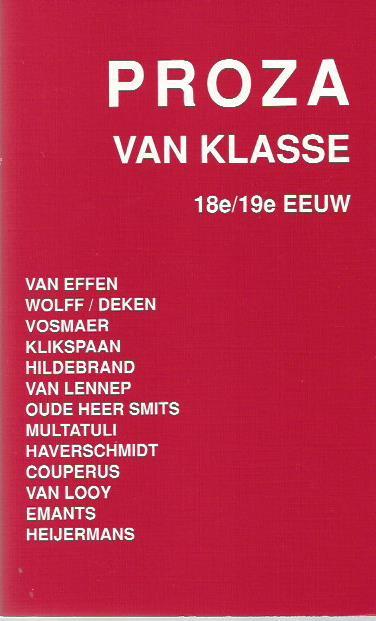 Omslag van Proza van klasse