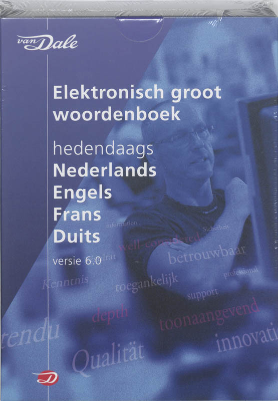 Omslag van Van Dale Elektronisch groot woordenboek hedendaags Nederlands, Engels, Frans, Duits