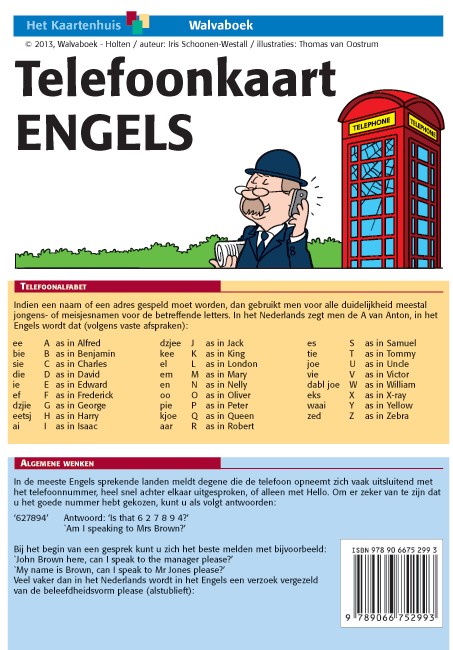 Omslag van Telefoonkaart Engels