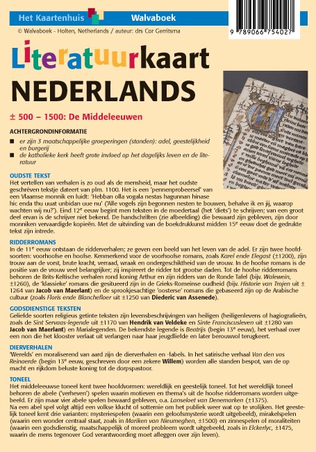 Omslag van Literatuurkaart Nederlands