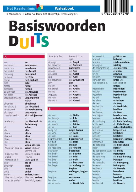 Omslag van Basiswoorden Duits