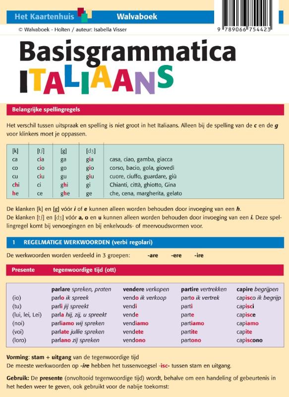 Omslag van Basisgrammatica Italiaans