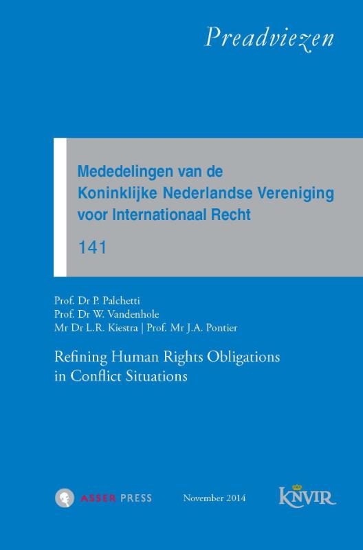 Omslag van Refining human rights obligations in conflict situations