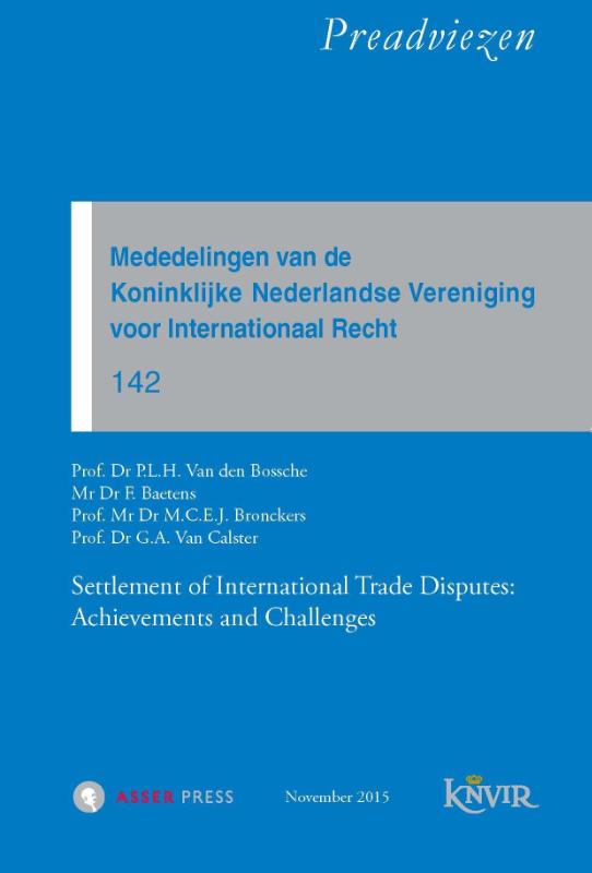 Omslag van Settlement of International Trade Disputes