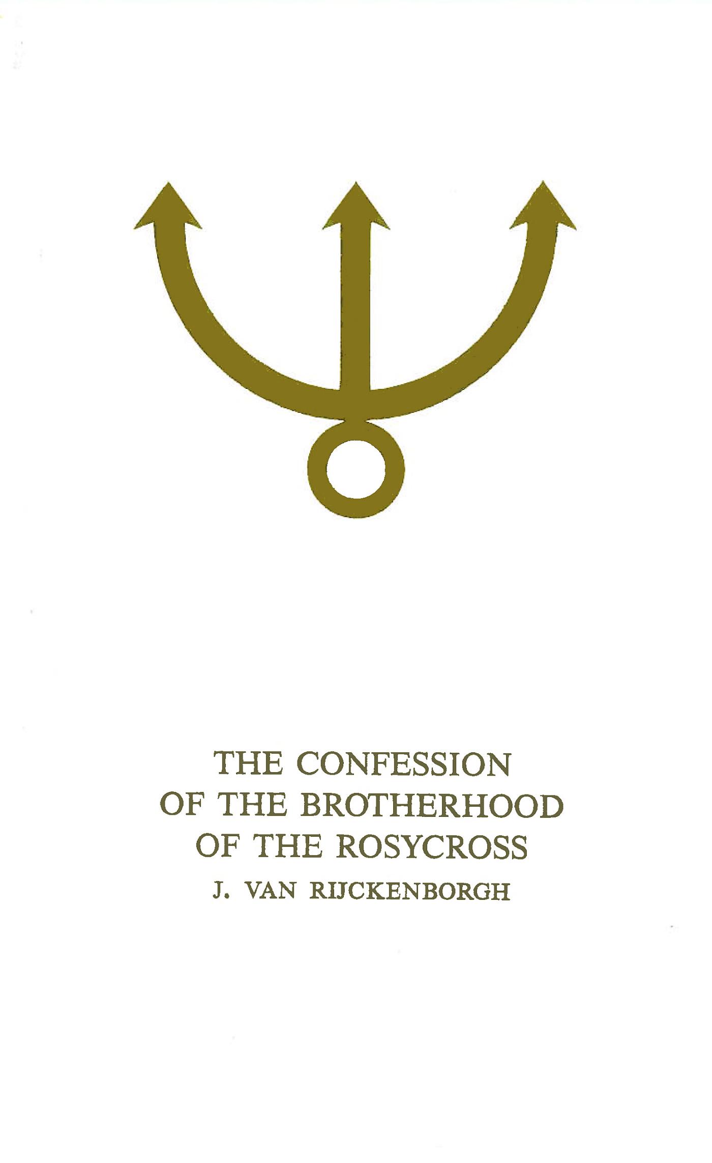 Omslag van Confession of the brotherhood of the rosycross