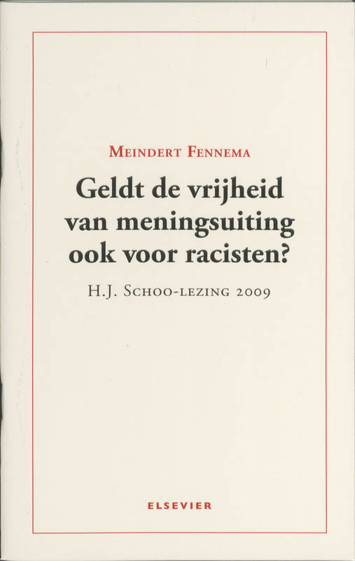 Omslag van Geldt de vrijheid van meningsuiting ook voor racisten?