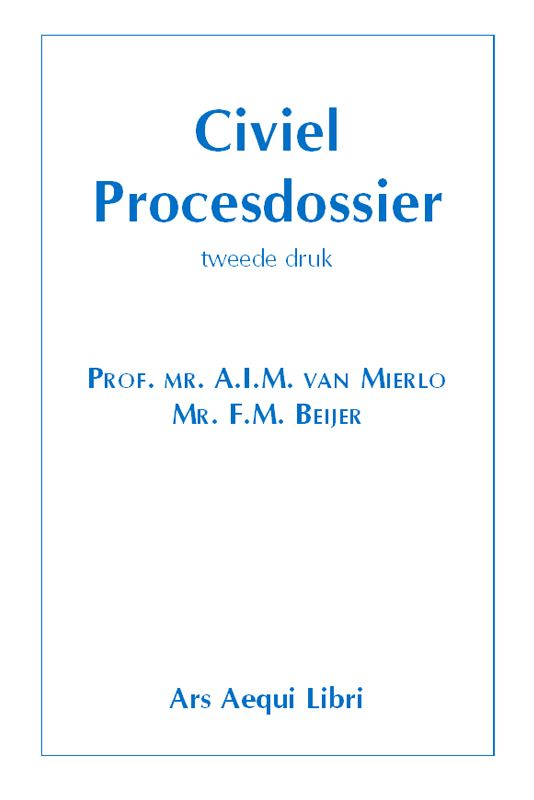 Omslag van Civiel procesdossier