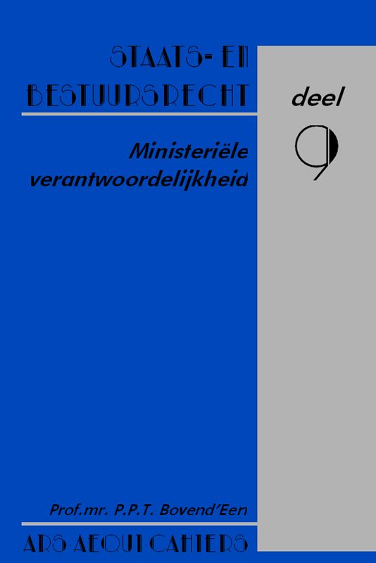 Omslag van Ministeriele verantwoordelijkheid