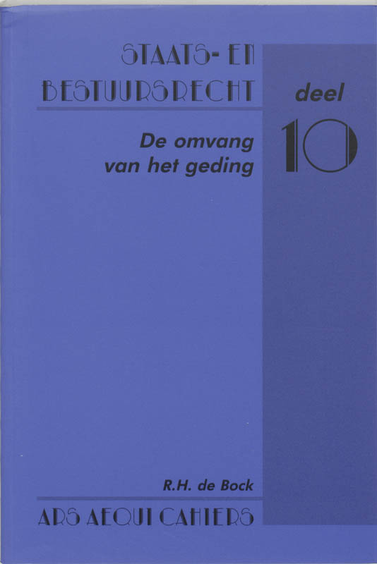 Omslag van De omvang van het geding