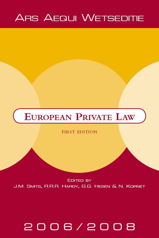 Omslag van European Private Law 2006/2008