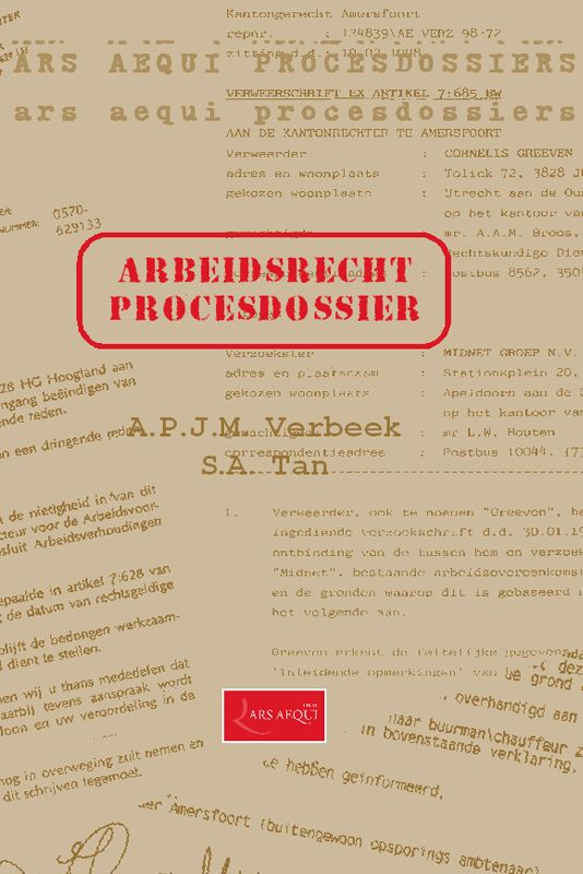 Omslag van Arbeidsrecht procesdossier