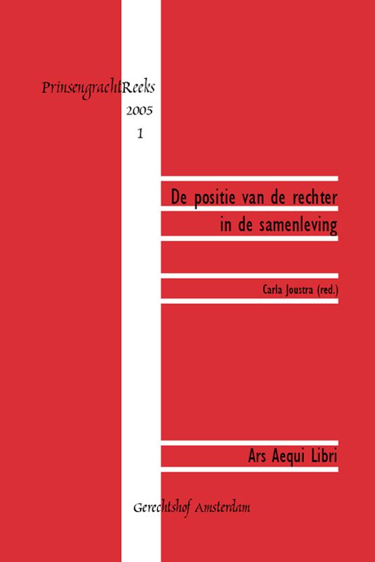 Omslag van De positie van de rechter in de samenleving