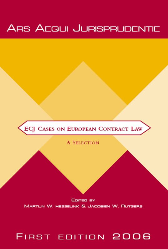Omslag van ECJ Cases on European Contract Law