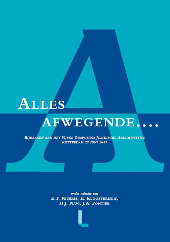 Omslag van Alles afwegende