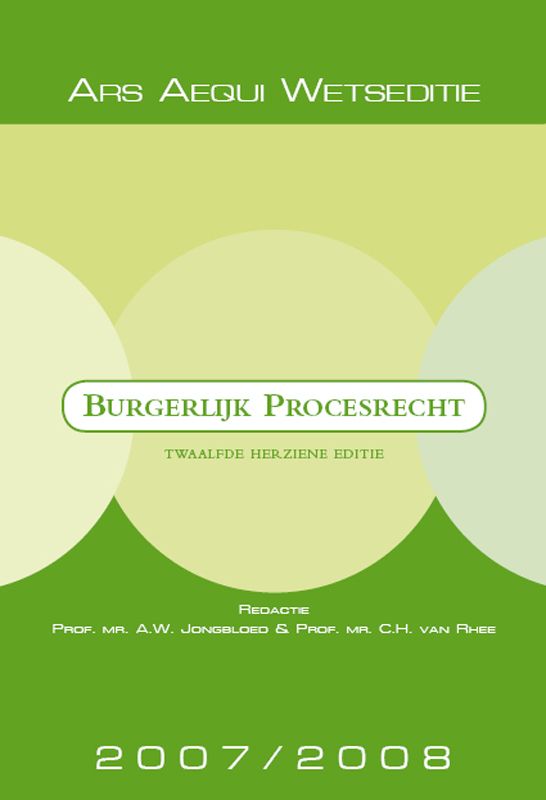 Omslag van Burgerlijk procesrecht 2007/2008