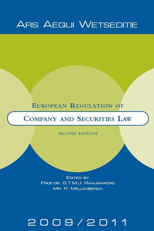 Omslag van European regulation of company and securities law 2009/2011
