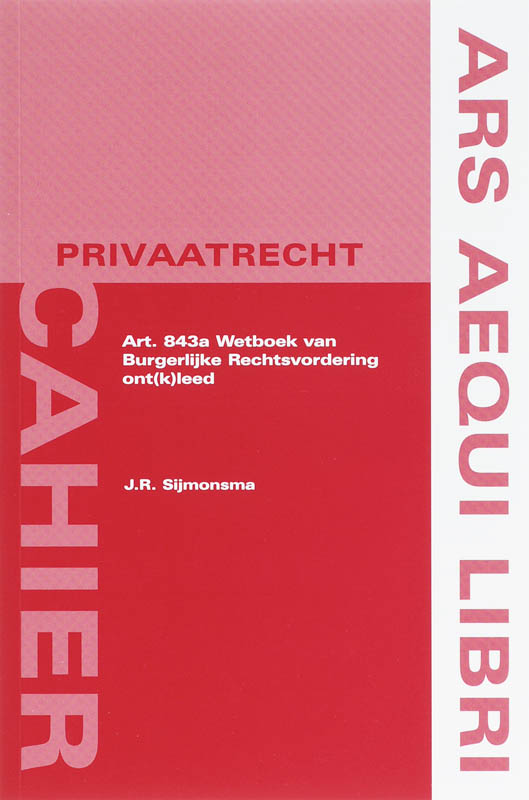 Omslag van Art. 843a Wetboek van Burgerlijke Rechtsvordering ont(k)leed
