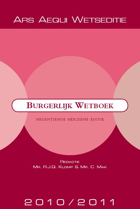 Omslag van Burgerlijk Wetboek 2010/2011