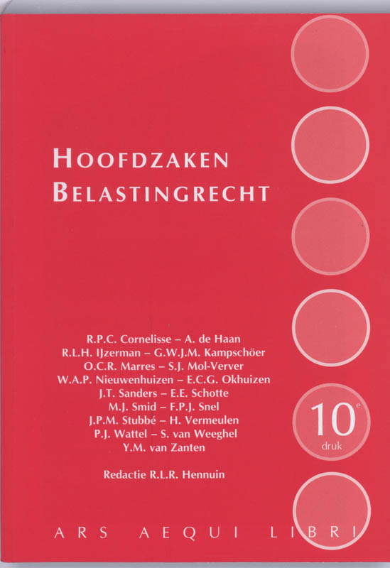 Omslag van Hoofdzaken belastingrecht