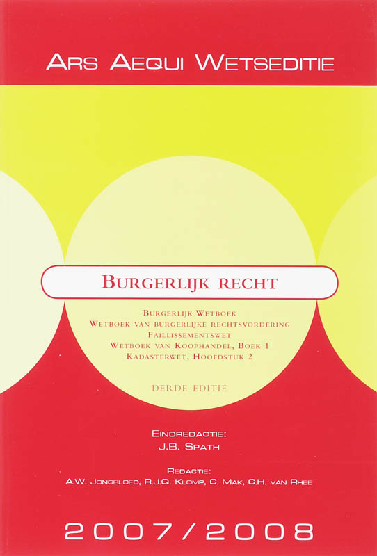 Omslag van Burgerlijk recht 2007/2008