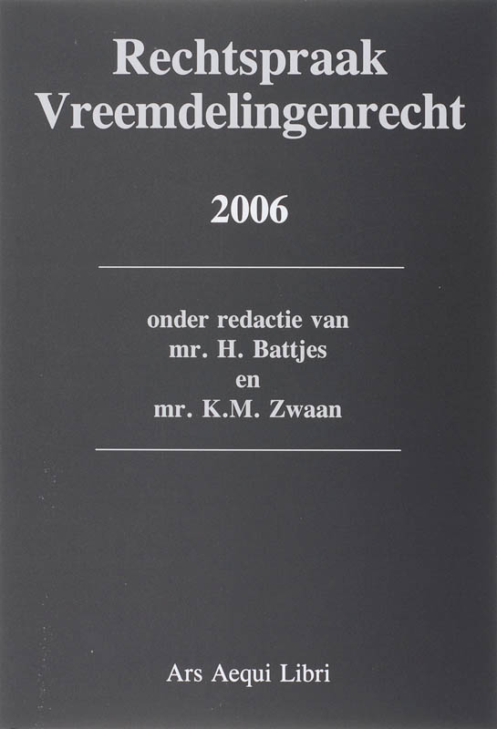 Omslag van Rechtspraak vreemdelingenrecht 2006