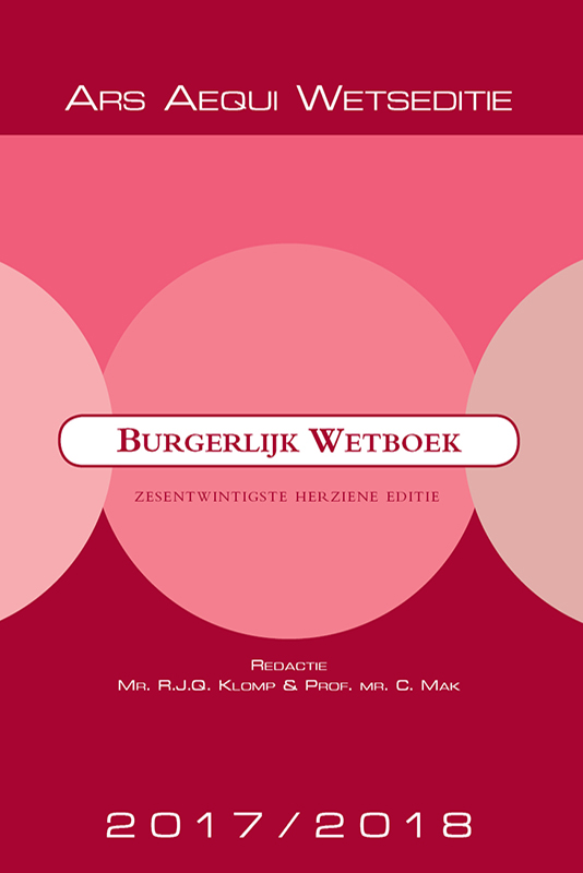 Omslag van Burgerlijk Wetboek 2017/2018