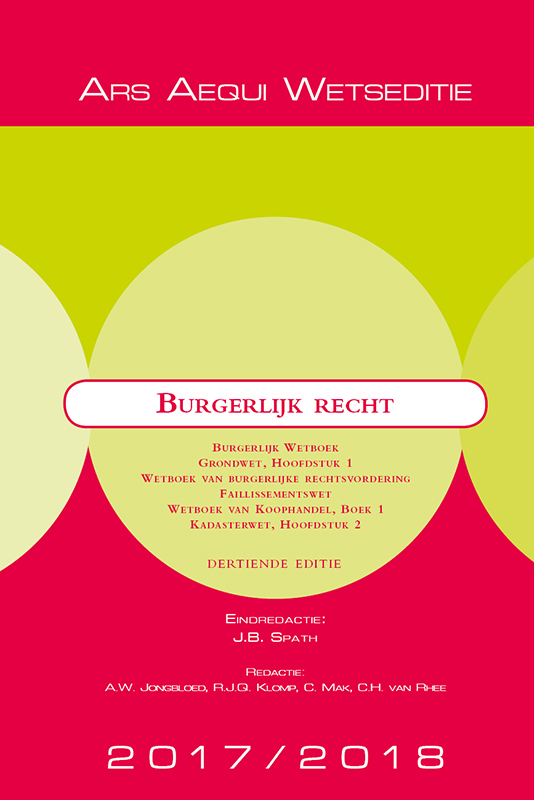 Omslag van Burgerlijk recht 2017/2018