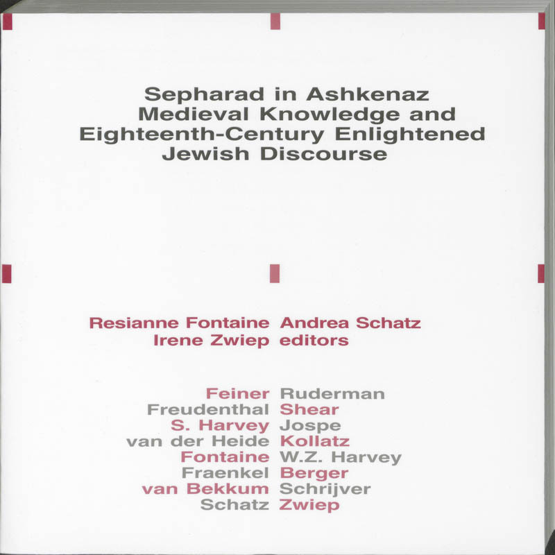 Omslag van Sepharad in Ashkenaz Medieval Knowledge and Eighteenth-Century Englightened Jewish Dicourse