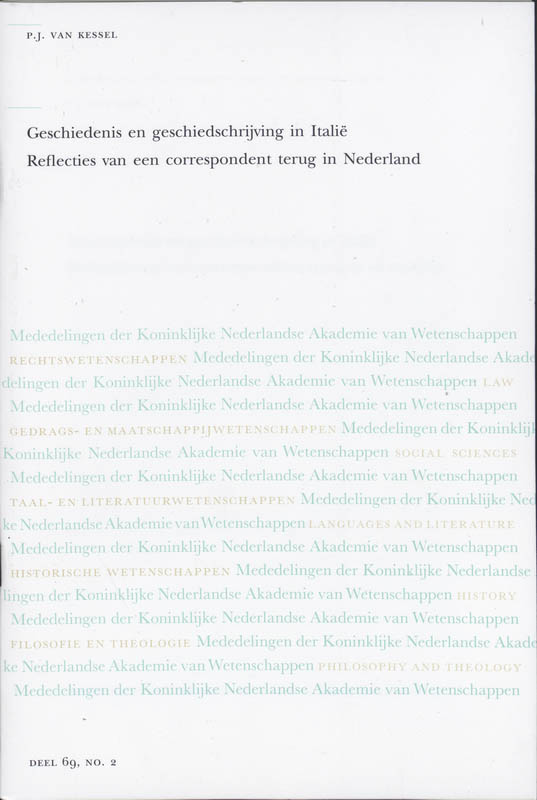 Omslag van Geschiedenis en geschiedschrijving in Italie