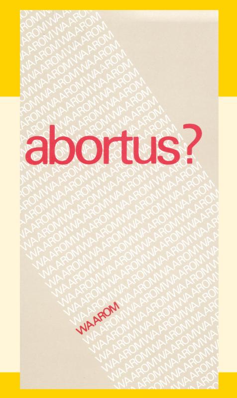 Omslag van Abortus. Waarom?