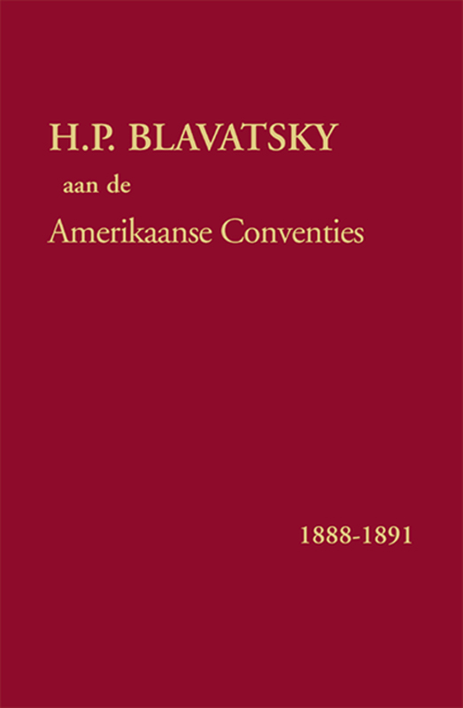 Omslag van H.P. Blavatsky aan de Amerikaanse Conventies