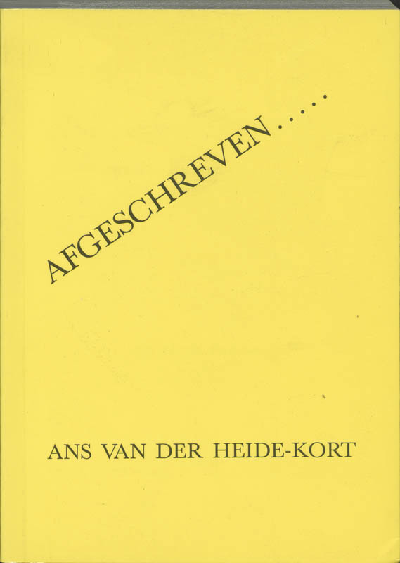 Omslag van Afgeschreven.....