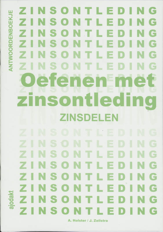 Omslag van Oefenen met zinsontleding antw. zinsd.
