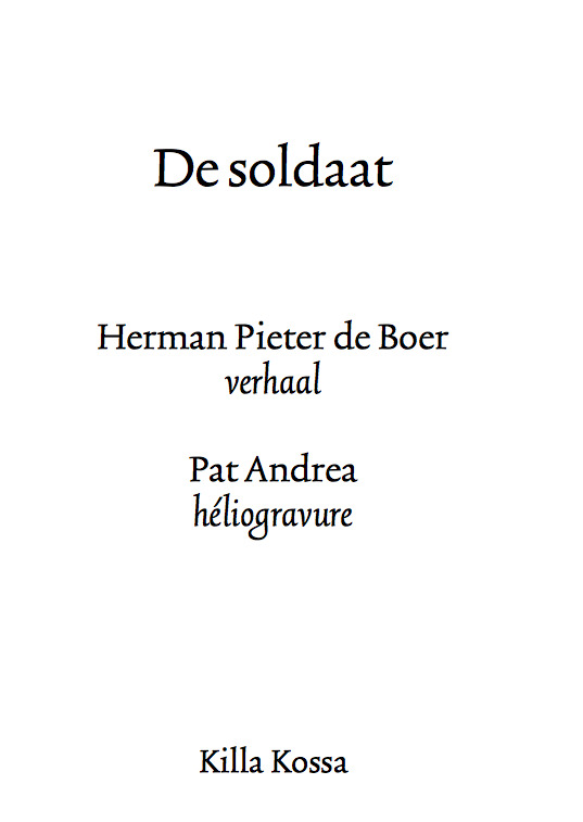 Omslag van de Soldaat