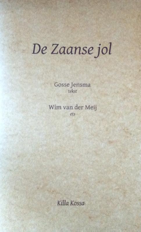 Omslag van de Zaanse Jol