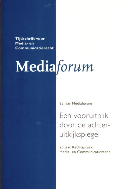Omslag van 25 jaar mediaforum, een blik vooruit via de achteruitkijkspiegel