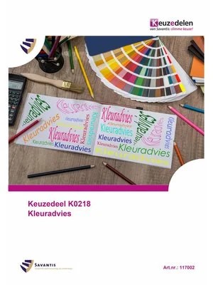 Omslag van Keuzedeel K0218 Kleuradvies
