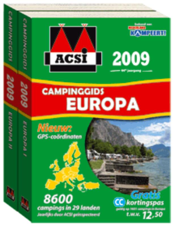 Omslag van ACSI Campinggids Europa set 2 dln 2009