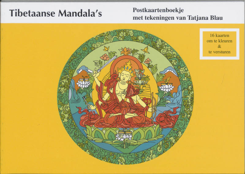 Omslag van Tibetaanse mandala's postkaartenboekje