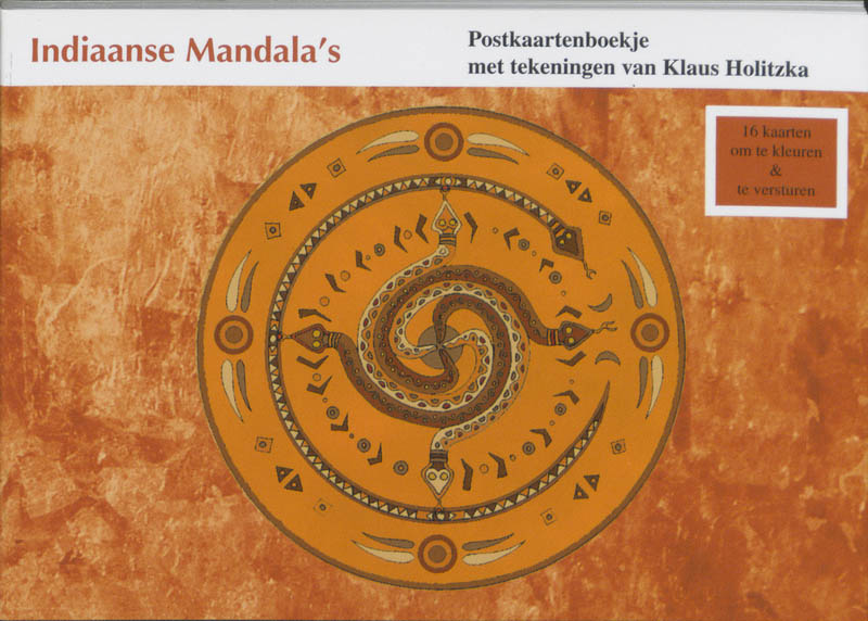 Omslag van Indiaanse mandala's postkaartenboekje